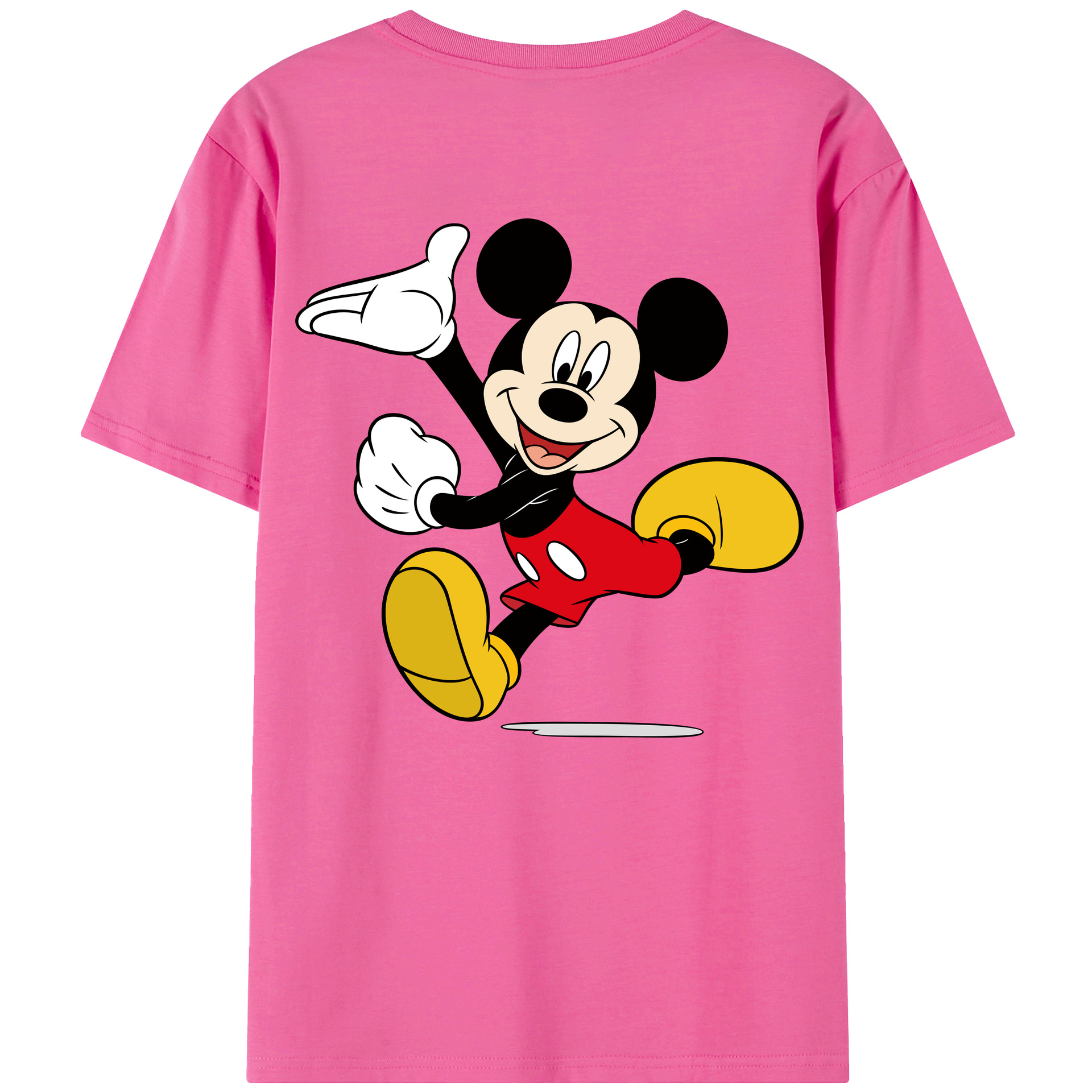 （画像用） ミッキーマウス Mickey Mouse レディース半袖Tシャツ(バックプリント)